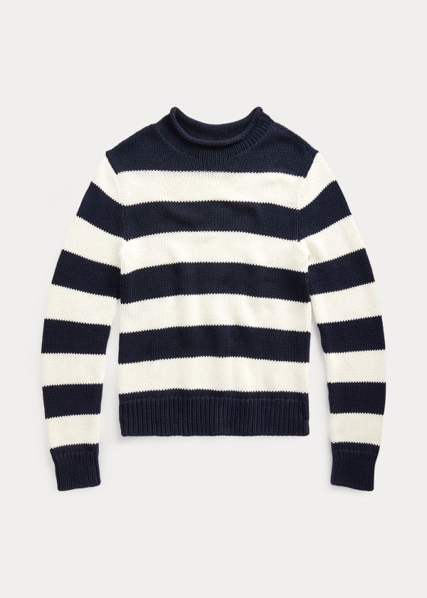 Sueter Ralph Lauren Hombre Azul Marino / Blancos - Striped Cotton-Blend - ESPZK8047